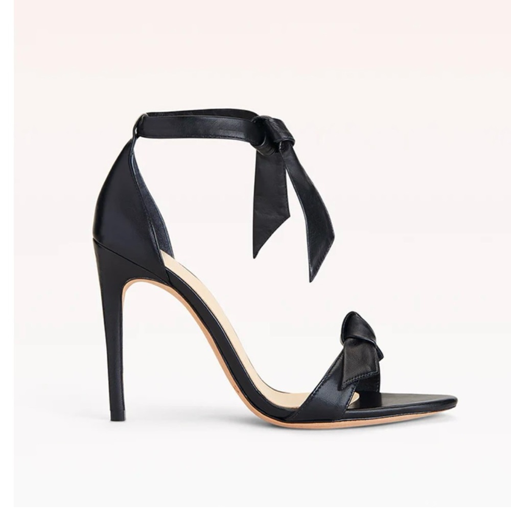 Alexandre Birman Clarita 100 Black 39 Ankle Tie Stiletto Heels
